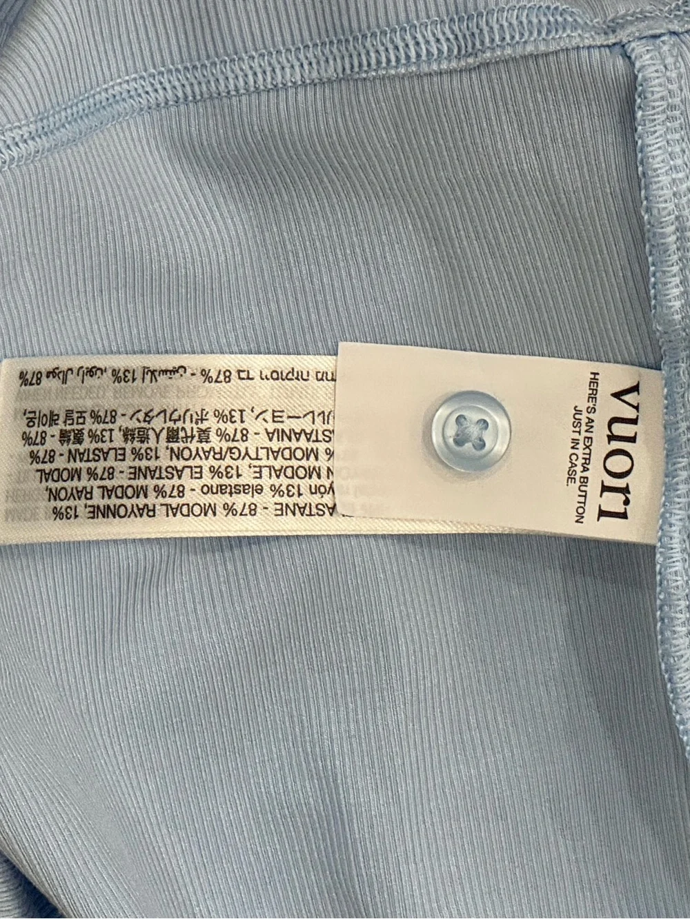 Vuori Women’s Mini Pose Cardigan Long Sleeve Cropped Light Blue XS - Picture 4 of 4
